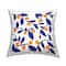Stupell Industries Modern Orange Berries Botanical Blue Leaves Throw Pillow, 18" x 18"